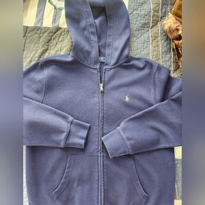 Polo Navy zip hoodie sz L/G
